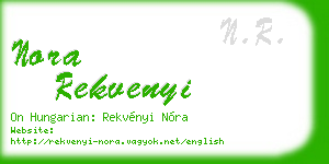 nora rekvenyi business card