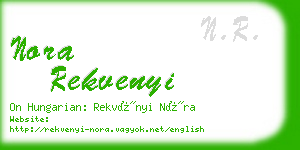 nora rekvenyi business card